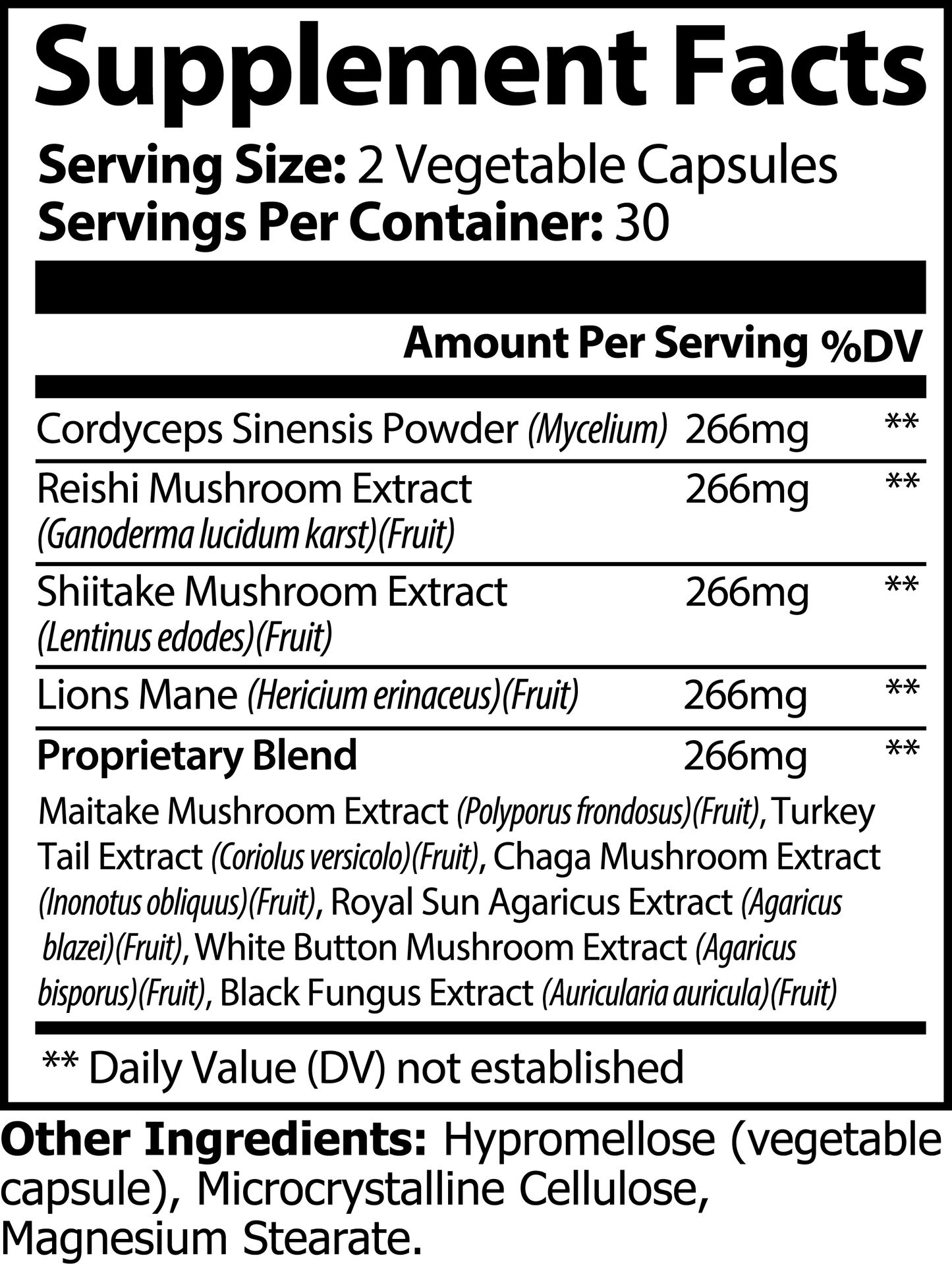 Mushroom Complex 10X Capsules